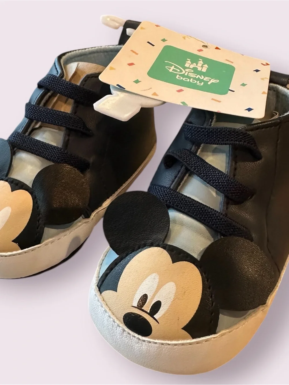 NWT Disney Baby Navy Blue Mickey Mouse Baby Sneakers Size 6-9 Months